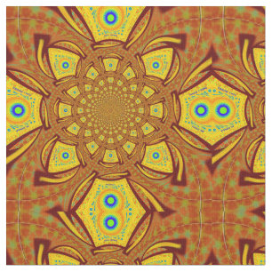Tissu Impression d'art Kaleidoscope d'or