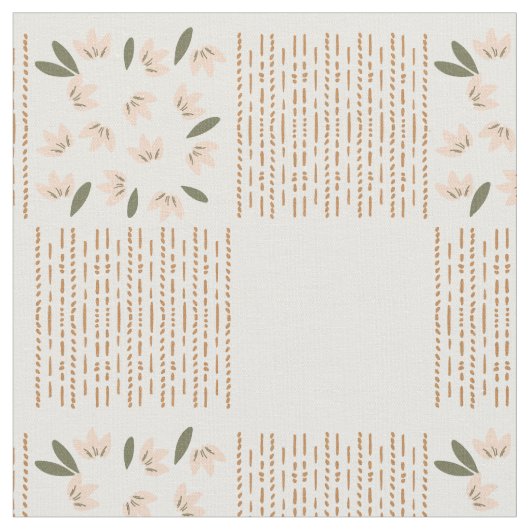 Tissu Impression de bloc de fleurs minuscules de printem (Fermer)
