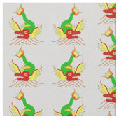 Tissu impression de dragon effrayant (Fermer)