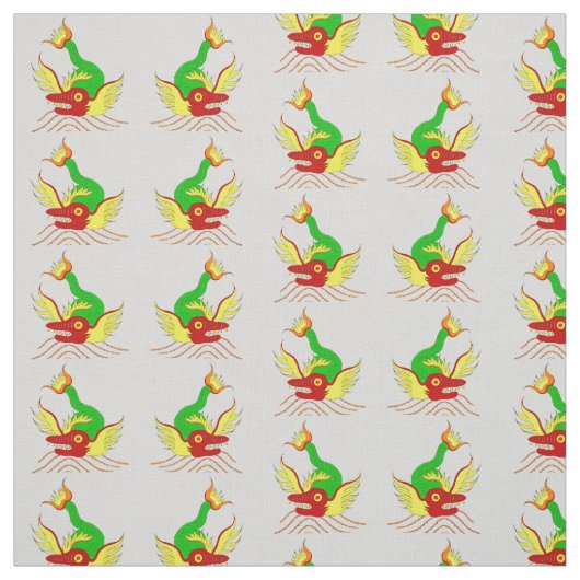 Tissu impression de dragon effrayant (Échantillon)