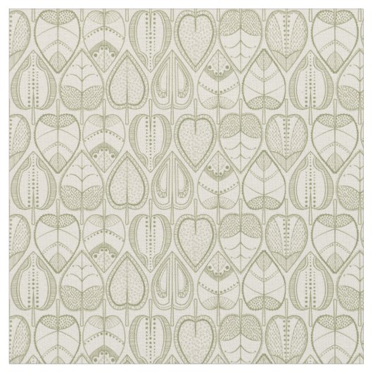 Tissu Impression de feuille de botanique (Fermer)