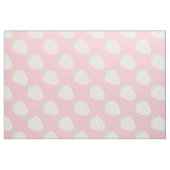 Tissu impression de fraise blanche rose pastel (Fat Quarter)