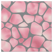 Tissu Impression de girafe rose et gris (Fermer)