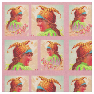 Tissu Impression de jester de femme victorienne