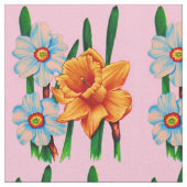 Tissu impression de narcisse floral (Fermer)