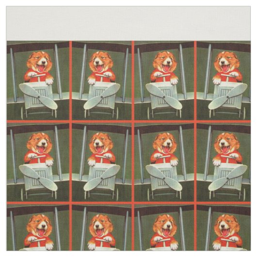 Tissu impression de pilote de chien (Échantillon)