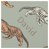 Tissu Impression de tigre avec nom (Fermer)