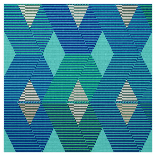 Tissu Impression diamant moderne du milieu du siècle, Tu (Échantillon)