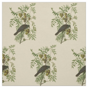 Tissu Impression d'oiseau Grackle Violet d'Audubon Botan