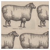 Tissu Impression du 19e siècle Impression de mouton Cots (Fermer)