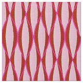 Tissu Impression du ruban du milieu du siècle - rose et  (Détail)
