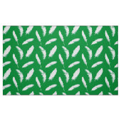 Tissu Impression en plumes blanches sur vert jade (Fat Quarter)