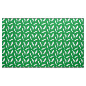 Tissu Impression en plumes blanches sur vert jade (Yard)