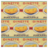 Tissu Impression étiquette d'ananas Dinette 1930 (Échantillon)
