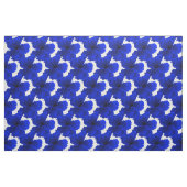 Tissu Impression florale bleue de ketmie (Fat Quarter)