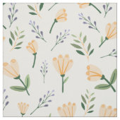 Tissu Impression florale minimale en jaune et vert (Échantillon)