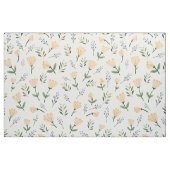 Tissu Impression florale minimale en jaune et vert (Fat Quarter)