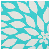Tissu Impression florale moderne blanche de dahlia de (Échantillon)