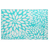Tissu Impression florale moderne blanche de dahlia de (Fat Quarter)