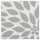 Tissu Impression florale moderne grise de dahlia de (Échantillon)