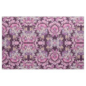 Tissu Impression florale tirée par la main pourpre rose (Fat Quarter)