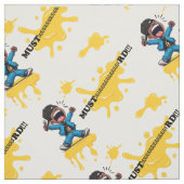 Tissu Impression graphique de Mustaaard - Blanc (Échantillon)