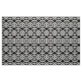 Tissu Impression Kimono, blanc sur noir (Fat Quarter)