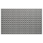 Tissu Impression Kimono, blanc sur noir (Yard)
