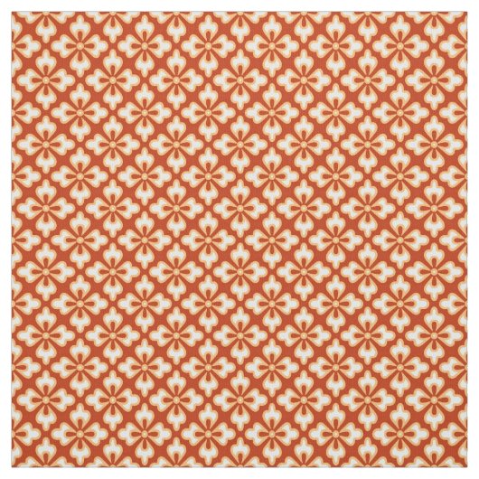 Tissu Impression kimono florale, mandarin orange (Échantillon)