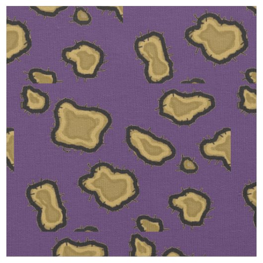 Tissu Impression léopard or et violet (Fermer)