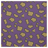 Tissu Impression léopard or et violet (Échantillon)