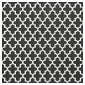 Tissu Impression marocaine noire et blanche (Échantillon)
