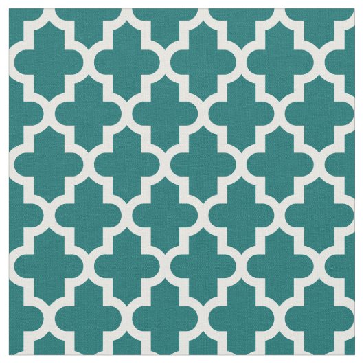 Tissu Impression marocaine Turquoise foncée (Fermer)