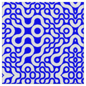 Tissu Impression moderne bleue du milieu du siècle (Fermer)