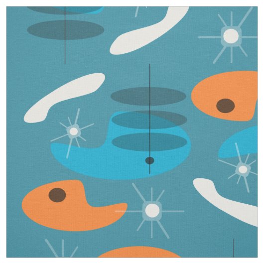 Tissu Impression moderne du milieu du siècle (Échantillon)