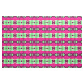 Tissu Impression peinte en vert et rose (Yard)