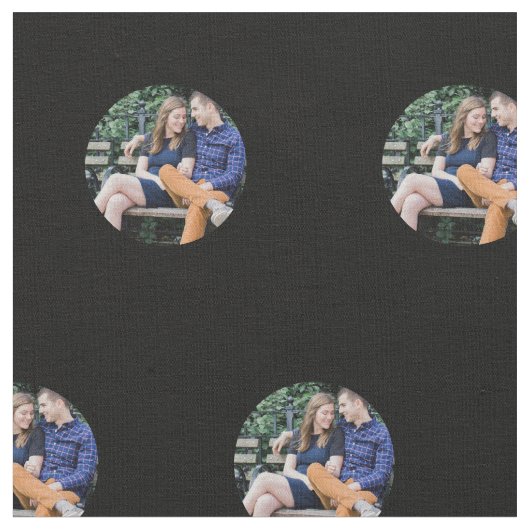 Tissu Impression personnalisée 1 point photo (Fermer)