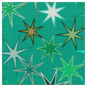 Tissu Impression Starburst Moderne, Turquoise et Aqua (Fermer)