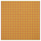 Tissu Impression Tartan Orange Et Jaune, (Échantillon)