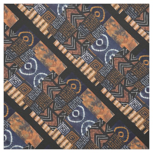 Tissu Impression Tribale africaine moderne (Échantillon)