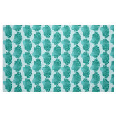 Tissu Impression, turquoise et aqua à coque de pétoncle (Fat Quarter)