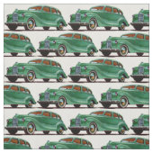Tissu Impression verte Austin Devon 1948 (Échantillon)