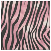Tissu Impression Zèbre rose et noir (Fermer)