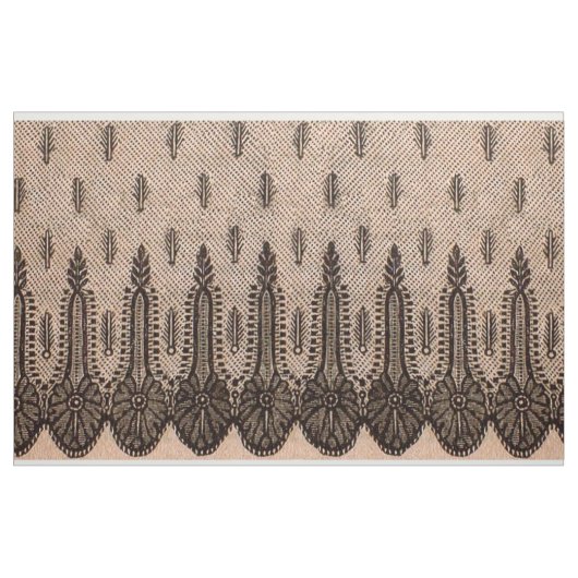 Tissu imprimé à maille florale noire (Yard)