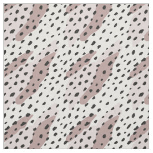 Tissu Imprimé animal abstrait noir rose poudré