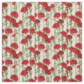 Tissu imprimé de fleurs rouges (Échantillon)