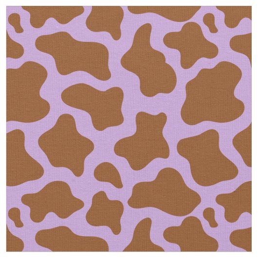 Tissu imprimé de vache brun violet pastel (Fermer)
