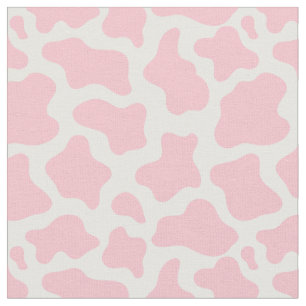 Tissu imprimé de vache rose pastel kawaii