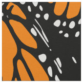 Tissu imprimé, en noir & blanc & orange (Détail)