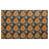 Tissu imprimé, en noir & blanc & orange (Yard)